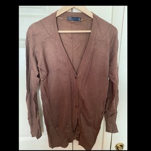 Zara button up longline cardigan - Size M